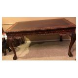 J - VINTAGE CARVED CONSOLE TABLE W/ DRAWER