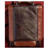 J - VINTAGE 80S BELLA ROSA LEATHER BLACK ORGANISER