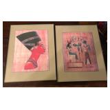 J - FRAMED EGYPTIAN PAPYRUS ART PRINTS