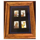 J - REPLICA  AMERICAN FOLK ART STAMPS FRAMED