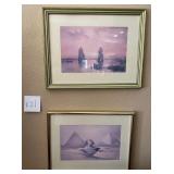 J - TWO PIECES FRAMED ART 13.5X17.5"