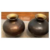 J - LOT OF TWO MATCHING DECORATIVE VASES