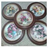 J - LOT OF 5 COLLECTIBLE PLATES FRAMED