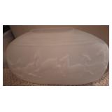 J - ART DECO FROSTED GLASS VASE 13X16"