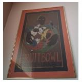 J - "FRUIT BOWL" ART PRINT FRAMED 96X60