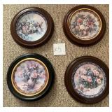 J - FOUR LTD ED COLLECTIBLE PLATES FRAMED