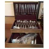 J - REED & BARTON STAINLESS FLATWARE W/ BOX