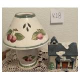 J - VOTIVE CANDLE LAMP & VILLAGE POST OFFICE