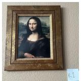 J - MONA LISA  ART FRAMED 17.5X14.5"