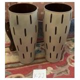 J - PAIR OF MATCHING SPANISH CERAMIC DECOR VASES