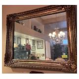 J - ORNATELY FRAMED WALL MIRROR 40X49"