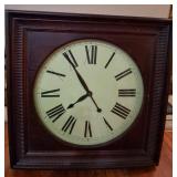 J - WALL CLOCK W/ ROMAN NUMERALS 29X30"