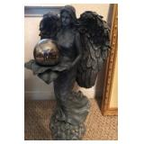 J - ANGEL W/ GAZING BALL STATUETTE 23"T (E67)