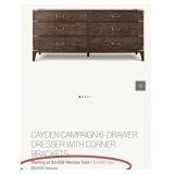 R - MODERN DARK WOOD SIX-DRAWER DRESSER