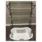 R - LAUNDRY RACK WITH PLASTIC BASKET