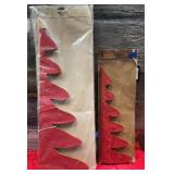 43 - RED WOODEN CHRISTMAS TREE WALL DECOR