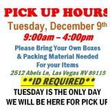 AUCTION PICK UP DAY & HOURS