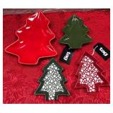 43 - CHRISTMAS TREE SHAPED SERVING DISH COLLECTION