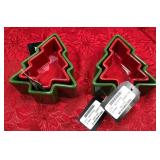 43 - CERAMIC CHRISTMAS TREE NESTING DISH SET