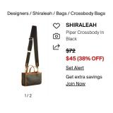 7 - SHIRALEAH PIPER BLACK CROSSBODY BAG (C61)