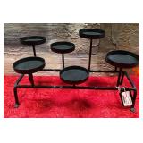 43 - BLACK METAL MULTI-TIER DISPLAY STAND