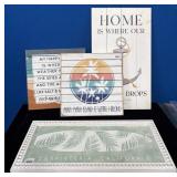 43 - COASTAL WOODEN WALL ART DECOR SET
