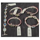 7 - LOT OF 5 PERIWINKLE BRACELETS (B58)
