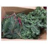 43 - BOX OF PINE GARLAND HOLIDAY GREENS