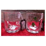 43 - HOLIDAY GLASS TUMBLERS WITH CUTE MOTIFS