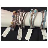 7 - LOT OF 4 PERIWINKLE BRACELETS (B53)