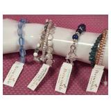 7 - LOT OF PERIWINKLE BRACELETS (B52)