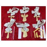 43 - ELEGANT GOLD ACCENT CHRISTMAS ORNAMENT SET