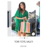 7 - SHIRALEAH MULT COLOR TORI TOTE BAG (C21)