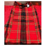 43 - RED PLAID HOLIDAY APRON FESTIVE
