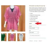 43 - SHIRALEAH LISA BEACH COVER UP PINK SIZE XS/S