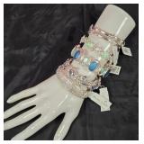 7 - LOT OF PERIWINKLE BRACELETS (B93)