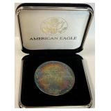 S - BEAUTIFUL RARE TONING AMERICAN SILVER EAGLE