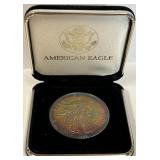 S - BEAUTIFUL RARE TONING AMERICAN SILVER EAGLE