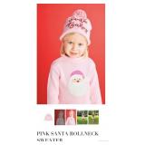 7 - PINK SANTA ROLLNECK CHILDRENS SWEATER