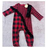 7 - BUFFALO PLAID BABY HOLIDAY ONEPIECE