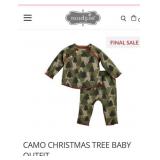 7 - CAMO CHRISTMAS TREE BABY OUTFIT SET 0-3M