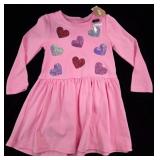 8 - MUDPIE LONG SLEEVE HEART DRESS 2-3T (B46)