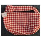 7 - SHIRALEAH RED&WHITE GINGHAM SLOUCHY HANDBAG