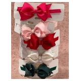 7 - ASSORTED FESTIVE BABY HAIR BOW SET