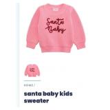 7 - SANTA BABY PINK KNIT SWEATER 6M-12M