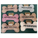 43 - LOT OF 6 - PERSONALIZED SQUEAKY DOG TOYS