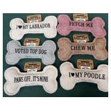 43 - LOT OF 6 - PERSONALIZED SQUEAKY DOG TOYS