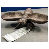 43 - CAST IRON BEE FEEDING BOWL (E126)