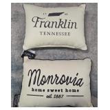 7 - FRANKLIN MONROVIA HOME SWEET HOME PILLOWS