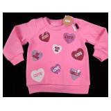 8 - MUD PIE SEQUIN HEARTS SWEATSHIRT 12-18MOS (B54